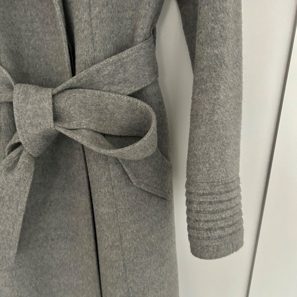 SENTALER Long Shawl Collar Wrap Coat - Picture 10 of 11